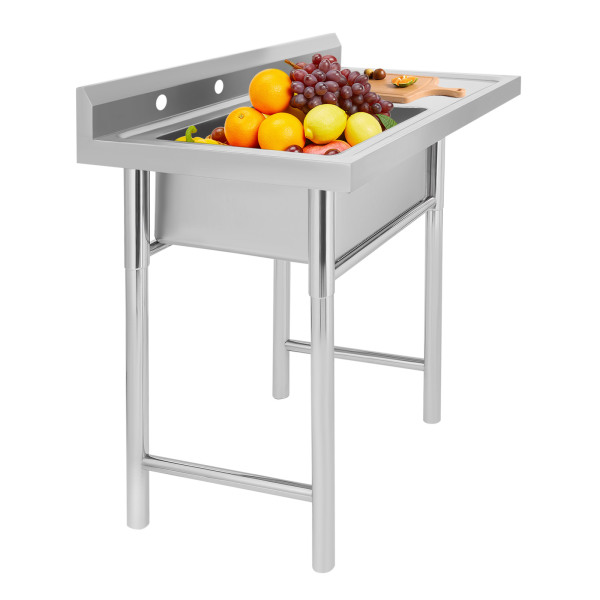Utility One Compartment Workbench Sink, Commercial Sink for Restaurant, Laundry Room, Backyard 