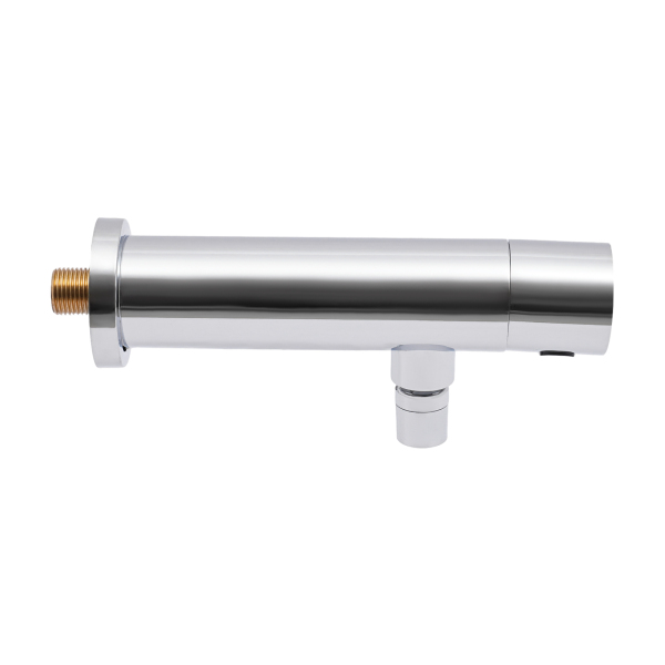 Silver Bathroom Faucet Automatic Sensor Smart Touchless Wall Mounted Mixer Taps