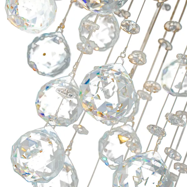 Modern Crystal Raindrop Chandelier Lighting Rain Drop Ball Ceiling Light Flush Mount LED Fixture Pendant Lamp