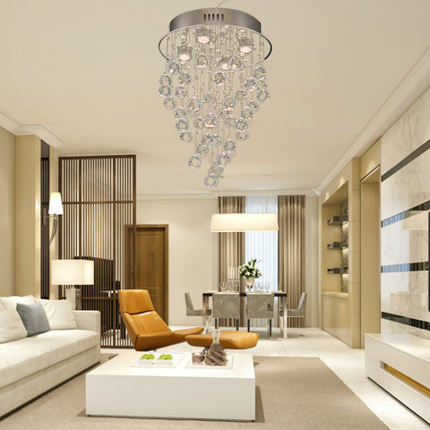 Modern Crystal Raindrop Chandelier