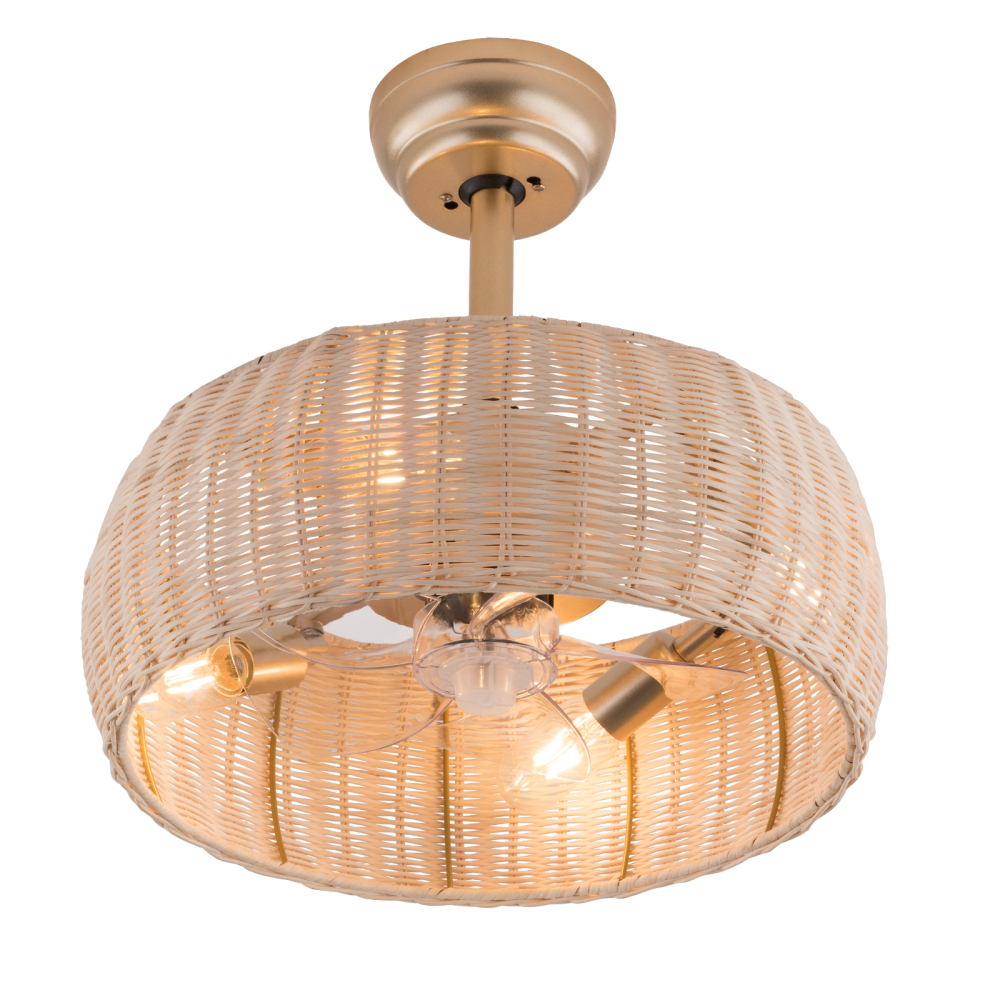 18.5in Boho Ceiling Fan with Lights, Rattan Caged Flush Mount Ceiling Fans with Lights and Remote Control, Bamboo Profile Ceiling Fan 18.5in Boho Ceiling Fan with Lights, Rattan Caged Flush Mount Ceiling Fans with Lights and Remote Control, Bamboo Profile Ceiling Fan