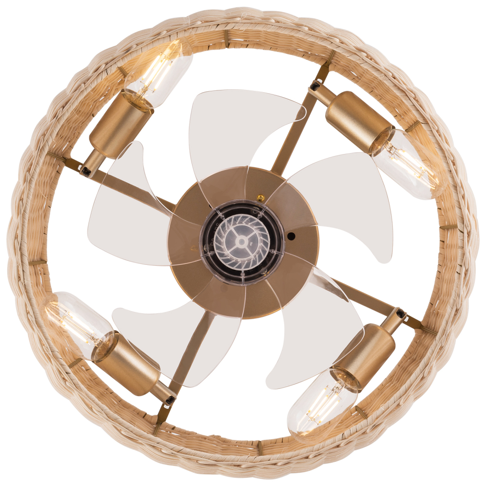 18.5in Boho Ceiling Fan with Lights, Rattan Caged Flush Mount Ceiling Fans with Lights and Remote Control, Bamboo Profile Ceiling Fan 18.5in Boho Ceiling Fan with Lights, Rattan Caged Flush Mount Ceiling Fans with Lights and Remote Control, Bamboo Profile Ceiling Fan