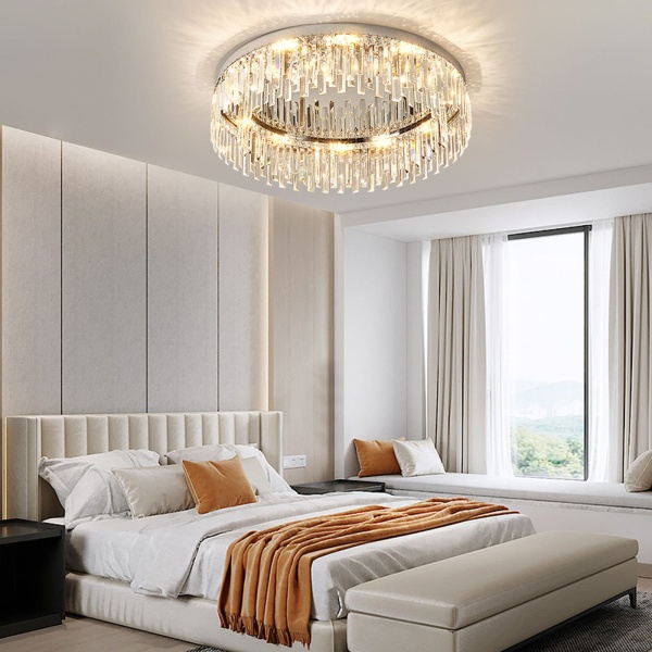 Bathroom Chandelier Flush Mount Light Fixture 23.6-Inch Modern Crystal Chandelier Lighting for Living Room,Bedroom Bathroom Chandelier Flush Mount Light Fixture 23.6-Inch Modern Crystal Chandelier Lighting for Living Room,Bedroom