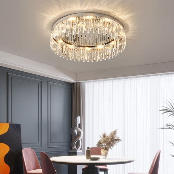 Bathroom Chandelier Flush Mount Light Fixture 23.6-Inch Modern Crystal Chandelier Lighting for Living Room,Bedroom Bathroom Chandelier Flush Mount Light Fixture 23.6-Inch Modern Crystal Chandelier Lighting for Living Room,Bedroom