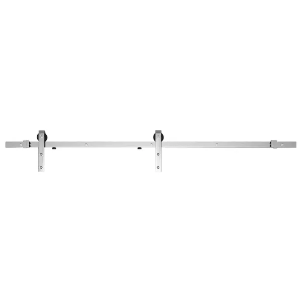 5 FT Sliding Barn Door Hardware Track Kit, Straight Pulley, Heavy Duty, Slide Smoothly Quietly, Easy Install
