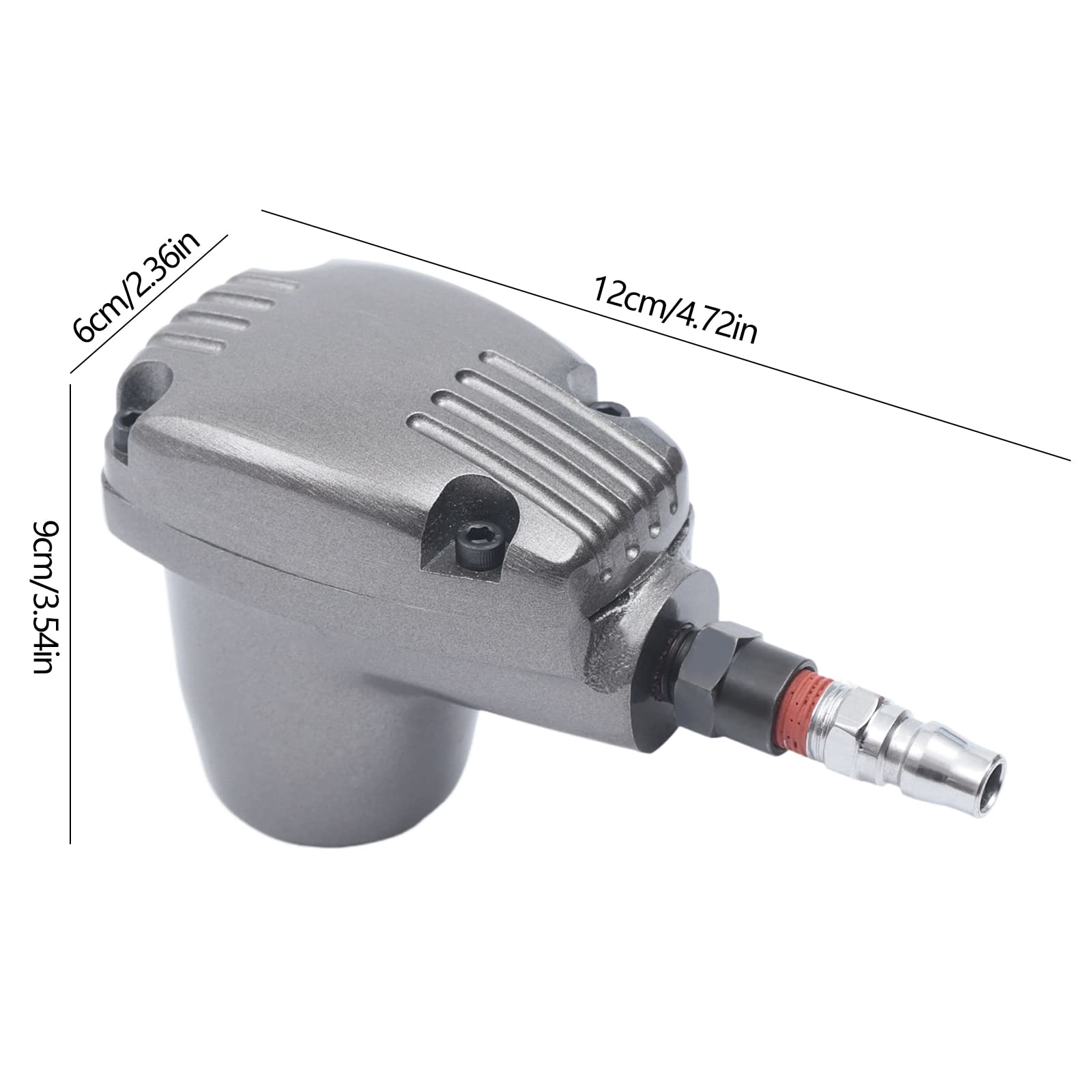 Aotomatic Air Palm Hammer Low Noise Steel Aluminum Handheld Pneumatic Hammer 1000 Times/Minute with 6 Multi-Material Hammerheads