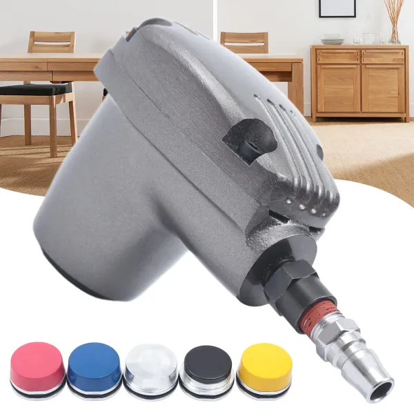 Aotomatic Air Palm Hammer Low Noise Steel Aluminum Handheld Pneumatic Hammer 1000 Times/Minute with 6 Multi-Material Hammerheads