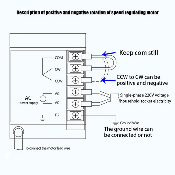 110V 15W Ac Gear Motor Electric Single-Phase Motor Gear Motor Rated Speed 0-270 RPM Electric Variable Speed Adjustable Controller Governor Motor