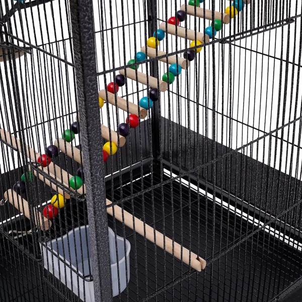 Bird Cage Open Top Standing Parrot Parakeet Cage with Rolling Stand Large Metal Bird Flight Cage Bird Cage Open Top Standing Parrot Parakeet Cage with Rolling Stand Large Metal Bird Flight Cage