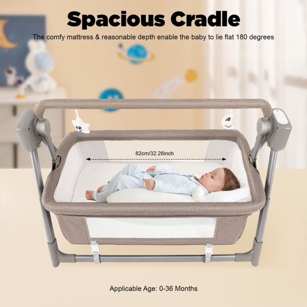 Rocking Chair Electric Cradle Baby Swing Bed, Automatic Rocking Basket