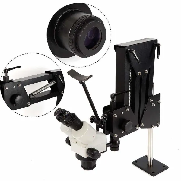 Multi-Directional Micro-Setting Optical Super Clear Microscope Jewelry Tools with Stand