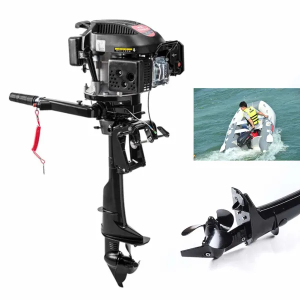 CNCEST Durable 6.0HP Four Stroke Outboard Motor Air Cooling Boat Motor Engine