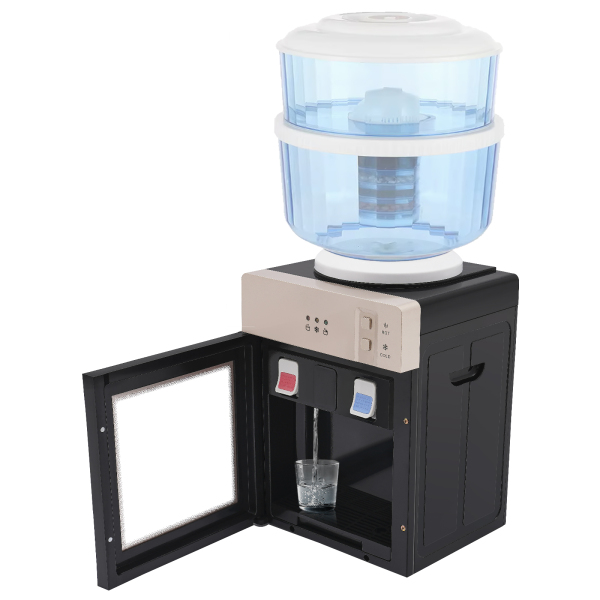 CNCEST Countertop Hot and Cold Water Dispenser, Mini Refrigerated Desktop Water Dispenser