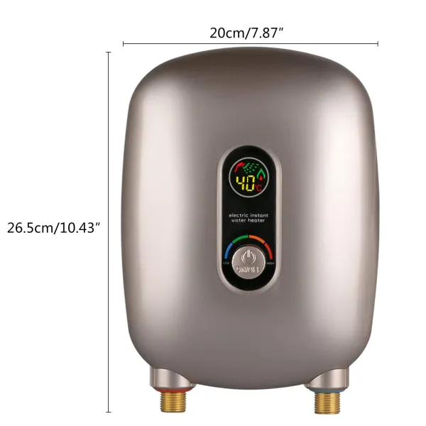 220V 6500W Instant Electric Tankless Water Heater-Mini Electric Hot Water Heater Safe Protection for Washing Dishes Food Clothes