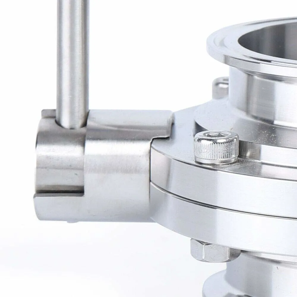 2-Inch 304 Stainless Steel SMS Thread Union Butterfly Valve