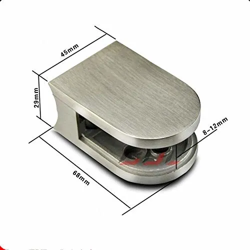 CNCEST High-quality Stainless Steel Balustrade Posts, 90cm Landing Baluster Poles Handrail Railing with Glass Clamps and Rubbers
