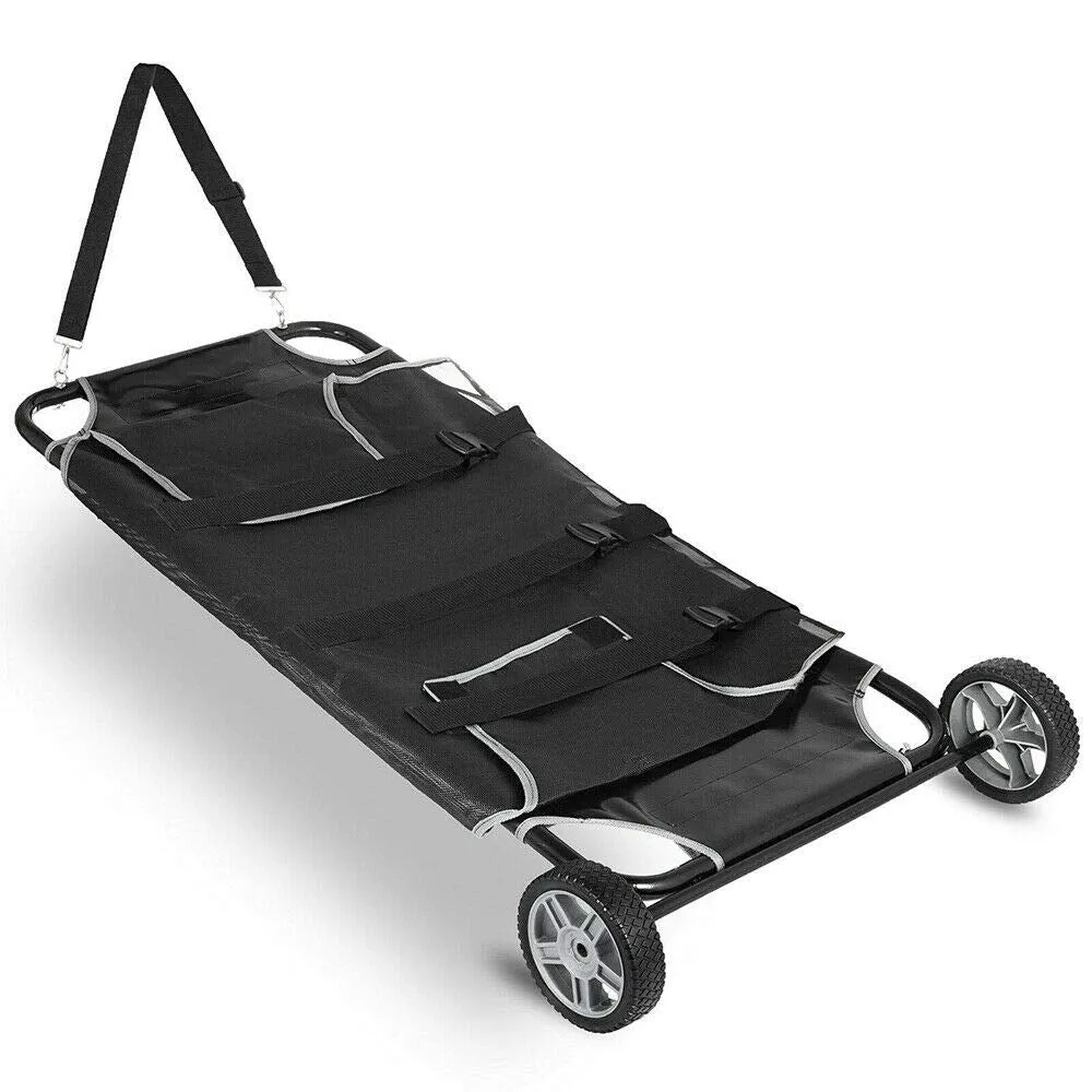 CNCEST Pet Trolley Veterinary Transport Stretcher with 2 Wheels