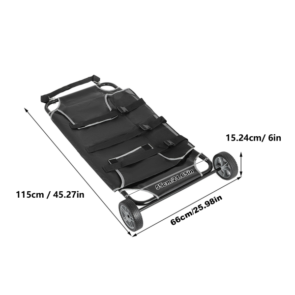 CNCEST Pet Trolley Veterinary Transport Stretcher with 2 Wheels