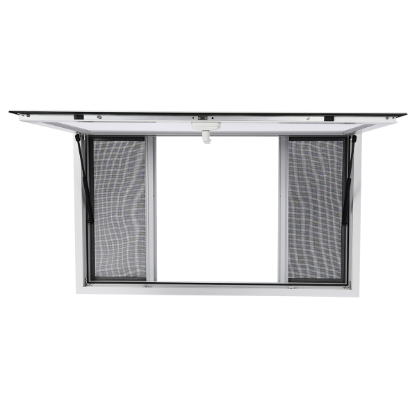 50*30 Concession Window for Food Trucks Food Truck Service Window Food Truck Window with 4 Screens Small Mesh for Food Trucks Motor Homes Concession Stands