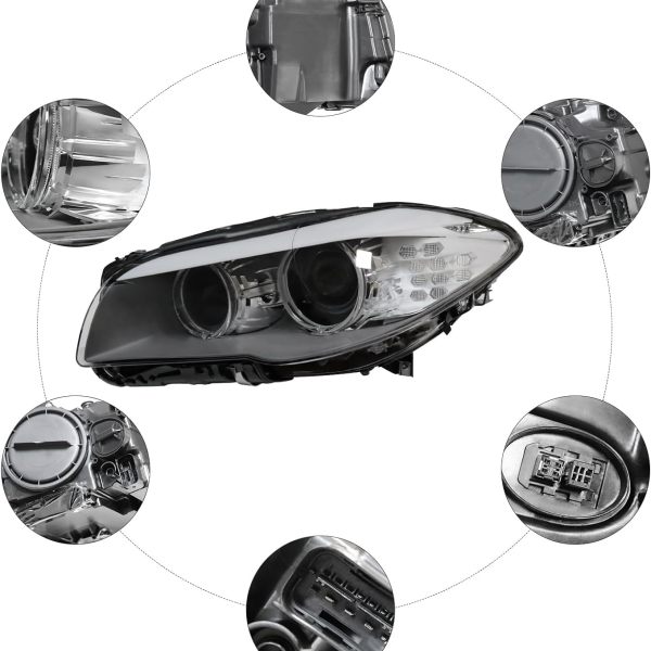 For BMW 5 Series F10 2011-2013 Left Driver Xenon Headlight New Left Side W/O  AFS