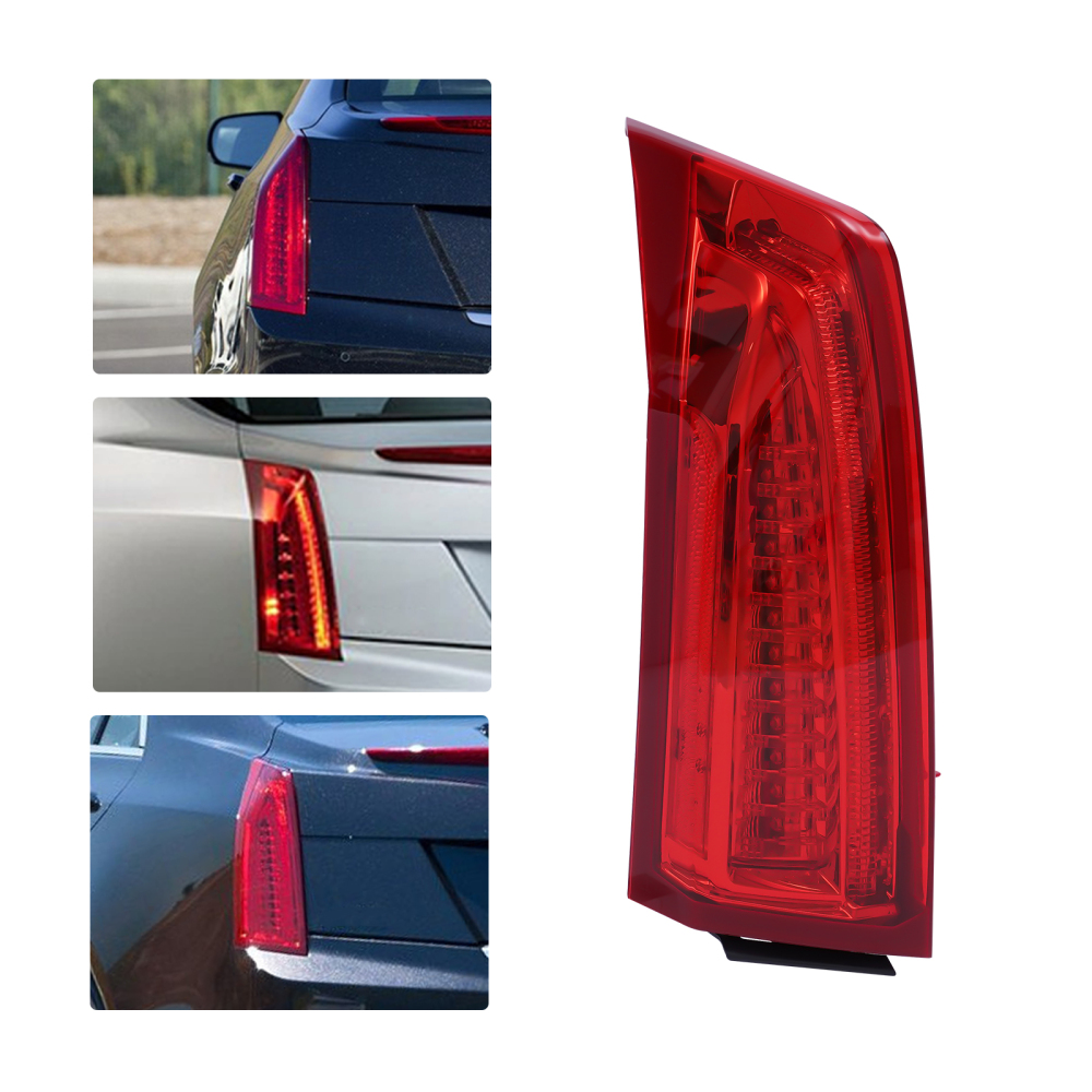 LED Tail Light Lamp For 2013-2018 Cadillac ATS Sedan – LH Driver Side, DTMOTO, Chrome Housing, SAE DOT