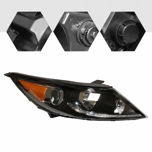 Fits 2013 2014 2015 2016 Kia Sportage Headlight Halogen w/ LED DRL