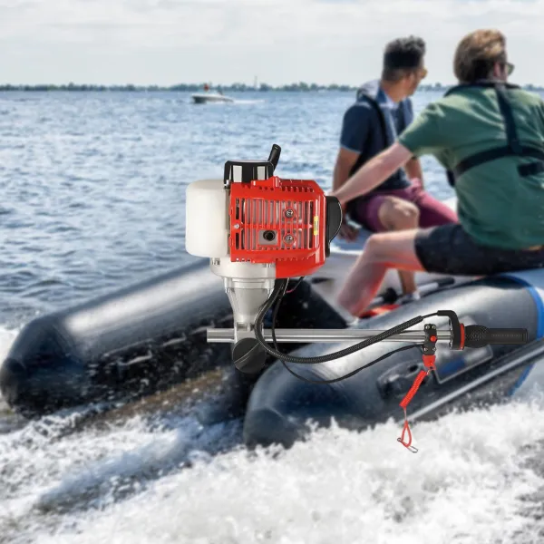Outboard Motor Boat Engine 2 Stroke 2.3 HP, 1.7KW Marine Boat Motor 52CC with Air Cooling System