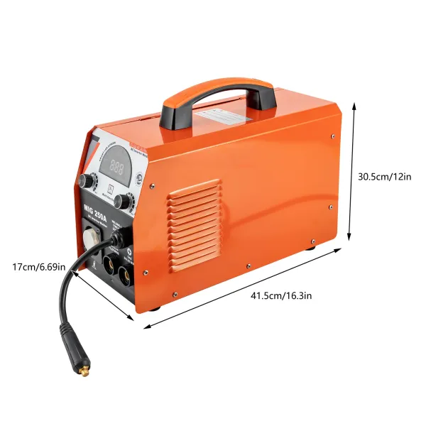 250A Flux Core Welder MIG Welder 110/220V Flux MIG/Lift TIG/ARC 3-in-1 Welding Machine Inverter