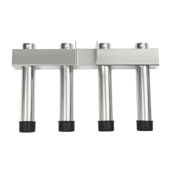 4 PCS Stainless Tournament Style Clamp on Fishing Rod Holder for Rails 1-1/4" to 2"