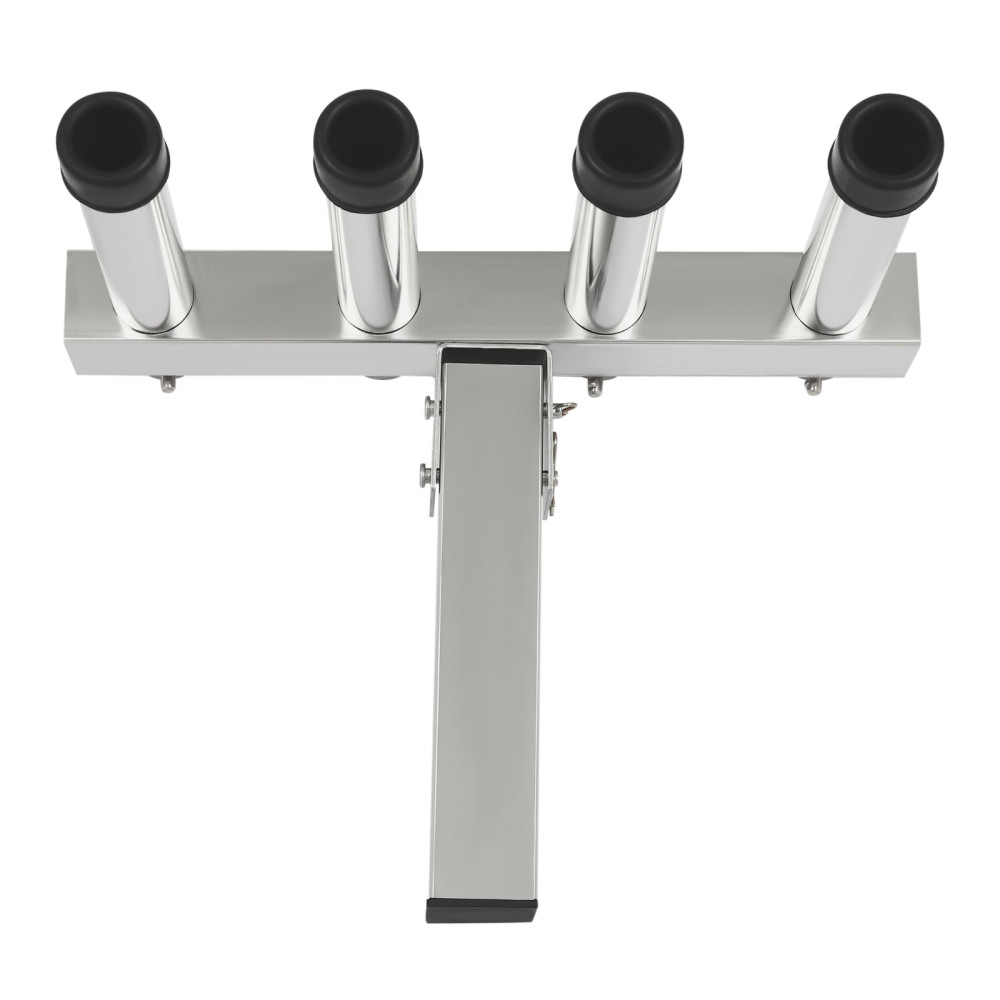 4 PCS Stainless Tournament Style Clamp on Fishing Rod Holder for Rails 1-1/4" to 2"