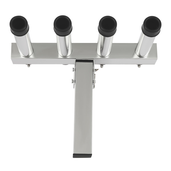 4 PCS Stainless Tournament Style Clamp on Fishing Rod Holder for Rails 1-1/4" to 2"