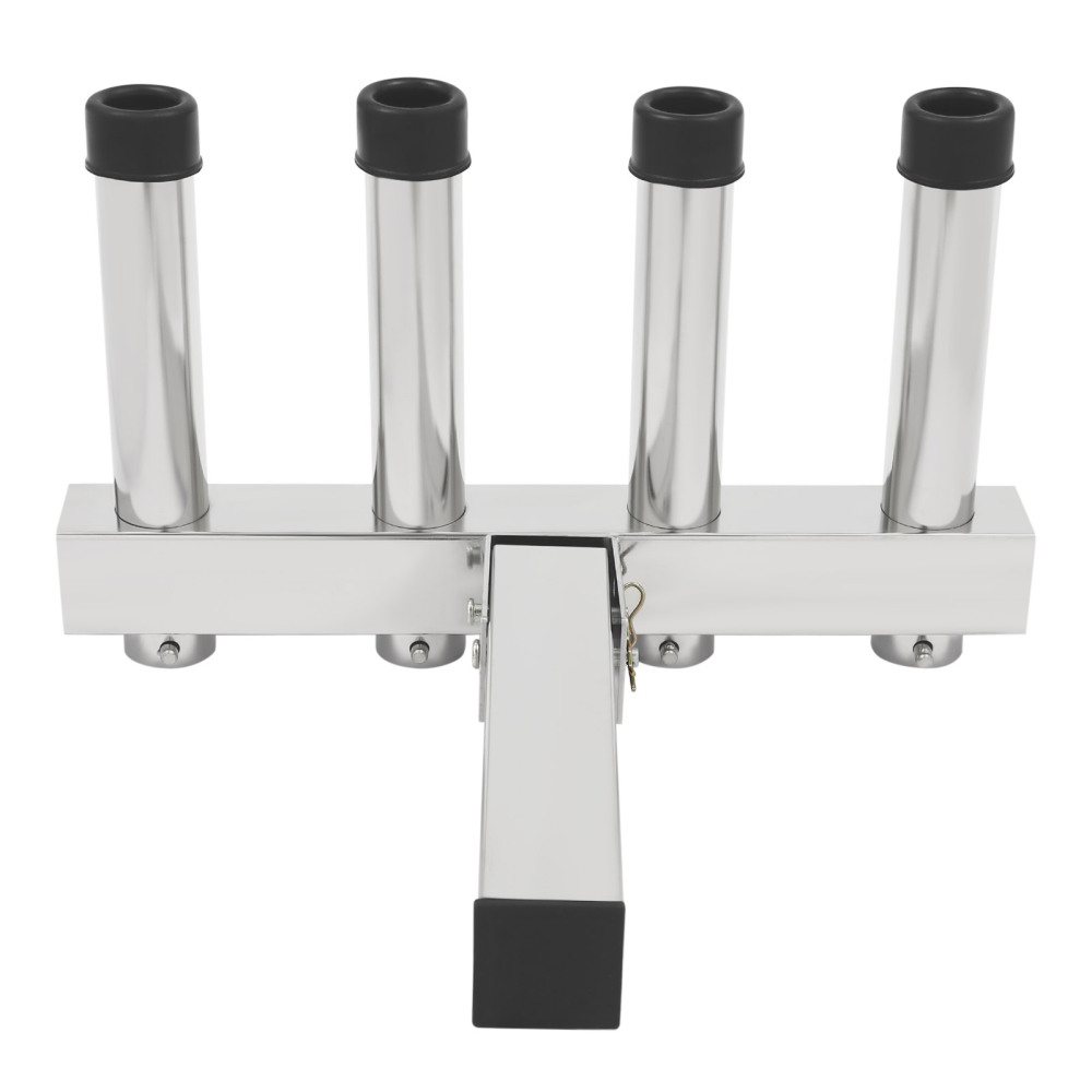 4 PCS Stainless Tournament Style Clamp on Fishing Rod Holder for Rails 1-1/4" to 2" 4 PCS Stainless Tournament Style Clamp on Fishing Rod Holder for Rails 1-1/4" to 2"