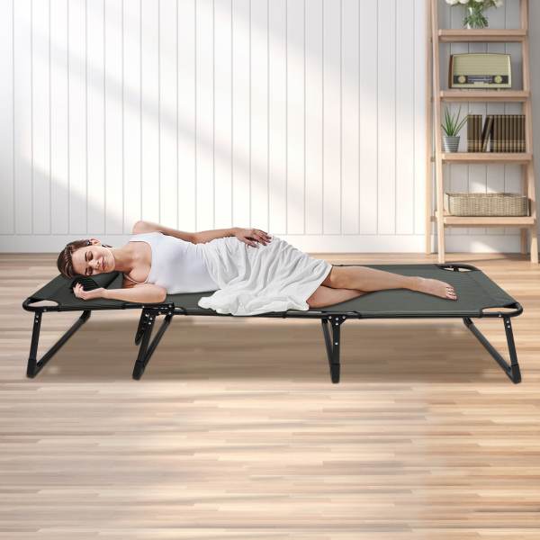 Free Standing Loading about 120kg/265lbs Outdoors Camping Cot for Adults- Folding Sleeping Cots for Camping & Hunting-Green