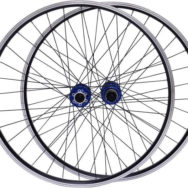 Mountain Bike Wheelset 27.5 Inch, Quick Release Front Rear Wheels Bike Wheels Fit 7-12 Speed Cassette Bicycle Wheelset, Blue Hub