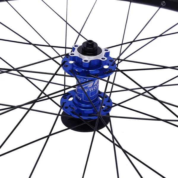 Mountain Bike Wheelset 27.5 Inch, Quick Release Front Rear Wheels Bike Wheels Fit 7-12 Speed Cassette Bicycle Wheelset, Blue Hub