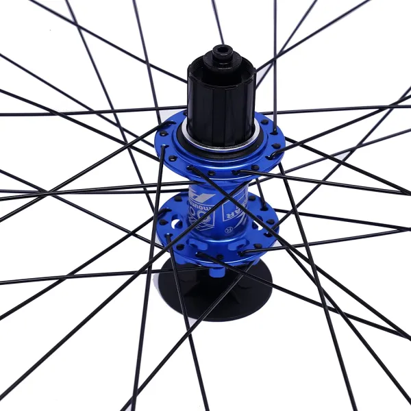 Mountain Bike Wheelset 27.5 Inch, Quick Release Front Rear Wheels Bike Wheels Fit 7-12 Speed Cassette Bicycle Wheelset, Blue Hub