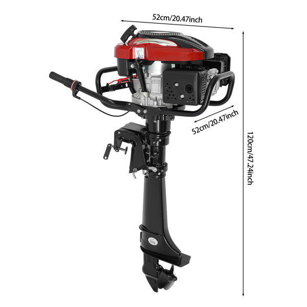 CNCEST 20.47*20.47*47.24in 4 Stroke 7HP 196CC Outboard Air-cooling Motor Manual Start Superior Electric Inflatable Fishing Boat Engine CNCEST 20.47*20.47*47.24in 4 Stroke 7HP 196CC Outboard Air-cooling Motor Manual Start Superior Electric Inflatable Fishing Boat Engine