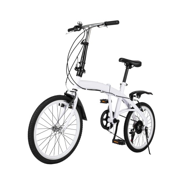CNCEST 20 Inch Folding Bike Children Bike 6 Speed Bike Bicycle Bike Seat Adjustable Height Foldable for Comfortable Riding