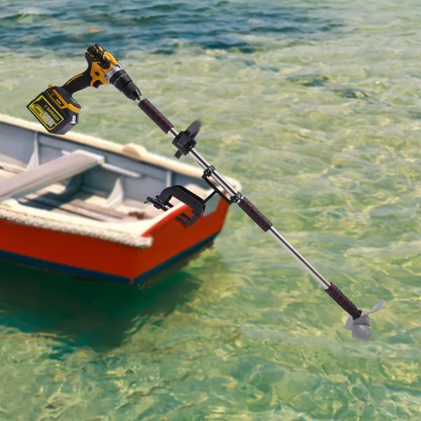 Electric Trolling Motor w/ Battery Indicator, 1m Propeller+188VF Electric Drill+Fixture