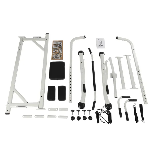 Power Tower -  Multifunctional Power Station - Adjustable Size - with Push-Up Handles, 4 Eyelets for Sling Training, Sit Ups and Pull-Up Bar