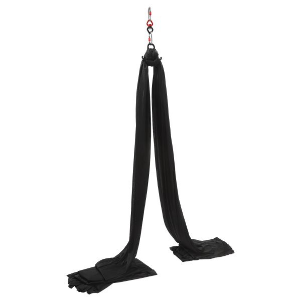 Aerial Yoga Practice Polyester Strap, Aerial Yoga Practice Equipment, Yoga Hammock Practice Kit（Black）