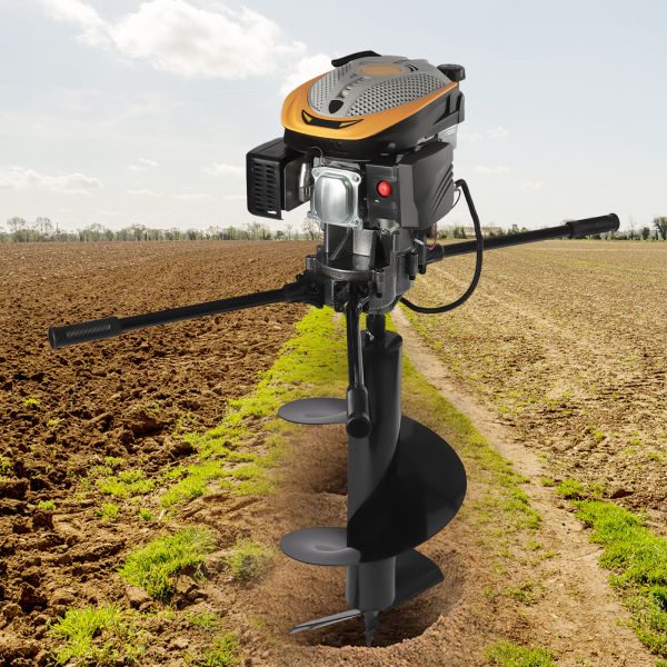 Earth Auger Two Man Post Hole Digger Industrial 223CC 4 Stroke 9 Horsepower
