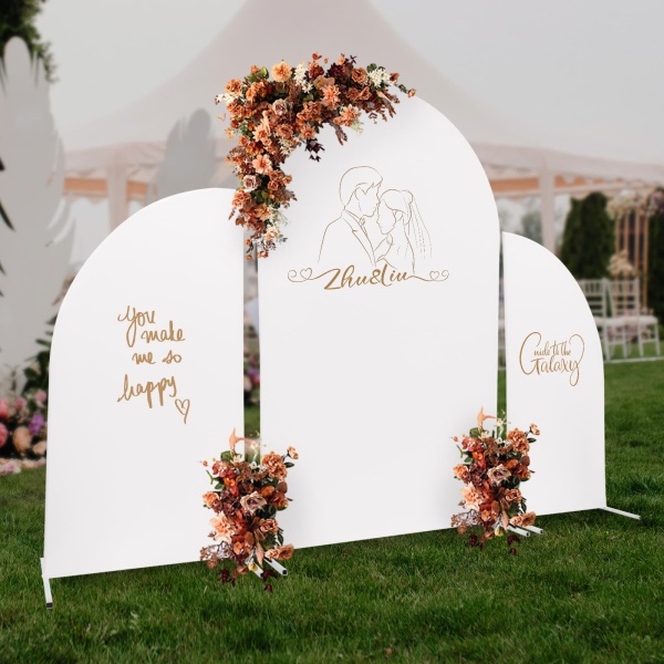 140*50*220cm 80*50*160cm 80*50*160cm Metal Wedding Arch Stand Gold Bracket + White Cover 140*50*220cm 80*50*160cm 80*50*160cm Metal Wedding Arch Stand Gold Bracket + White Cover