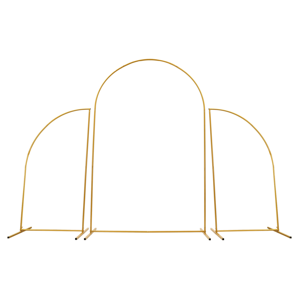 140*50*220cm 80*50*160cm 80*50*160cm Metal Wedding Arch Stand Gold Bracket + White Cover