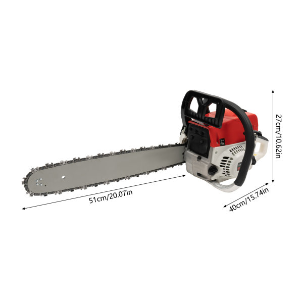 2-Stroke Gasolne Chansaw 58cc 20 Bar Power Engne Wood Cuttng Gas Chan Saw | eBay