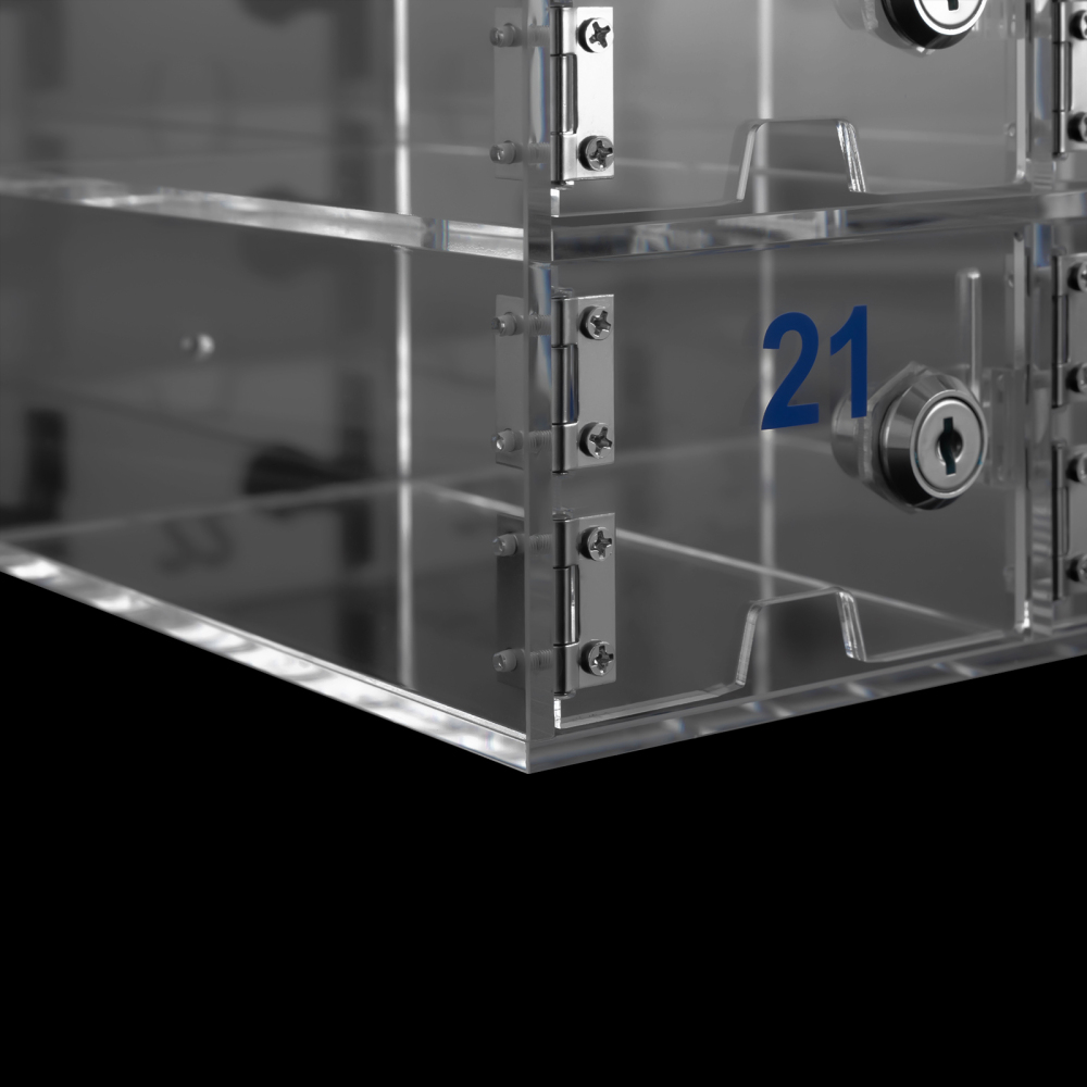 Cell Phone Lock Box, Wall-Mounted Acrylic Cell Phones Storage Cabinet